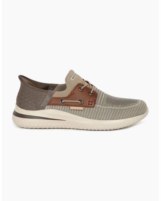Skechers Brown Delson 3.0 Roth Slip for men