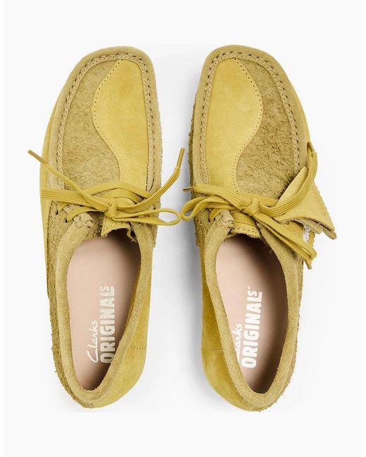Clarks Yellow Wallabee Moc Toe Lace Up Boat Shoes for men