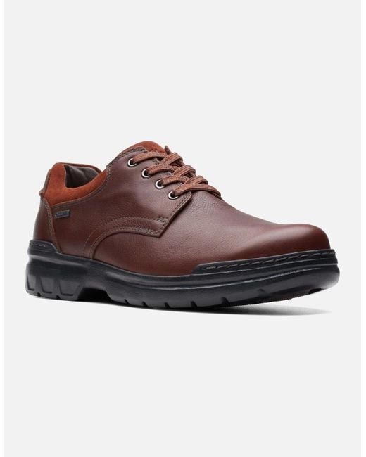 Clarks Brown Rockie Walkgtx Waterproof Shoe for men