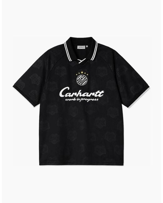 Carhartt Black Terrace Football Heart Train T-Shirt Jacquard for men