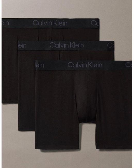 Calvin Klein Black 3-Pack Ultra Soft Modal Boxer Briefs for men