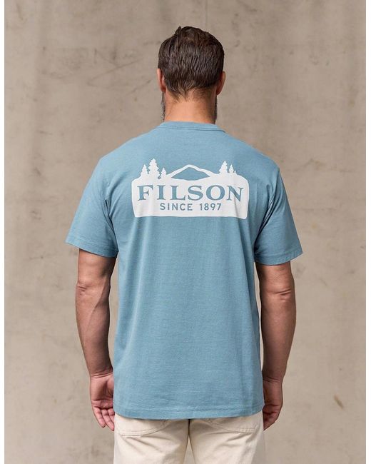 Filson Blue Outfitter Scenic Graphic T-Shirt for men