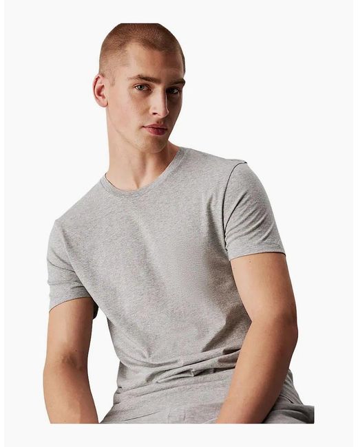 Calvin Klein White 3-Pack Cotton Classics Crew-Neck T-Shirts for men