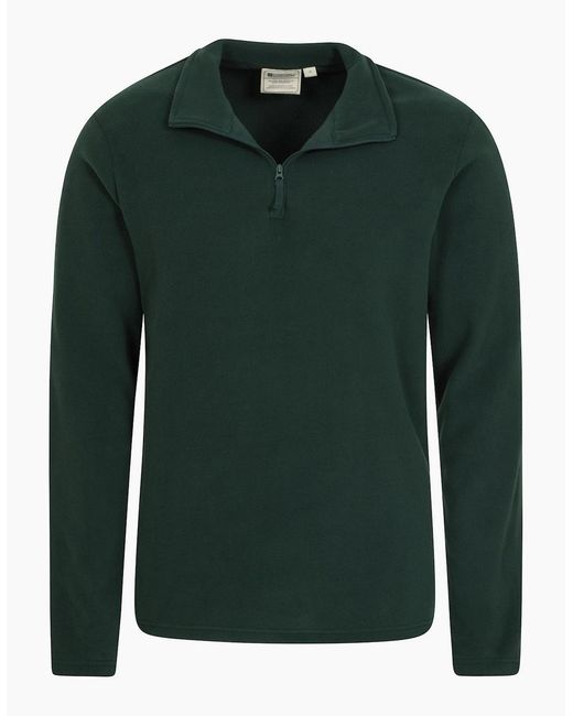 Mountain Warehouse Green Camber Ii Half Zip Fleece Top for men