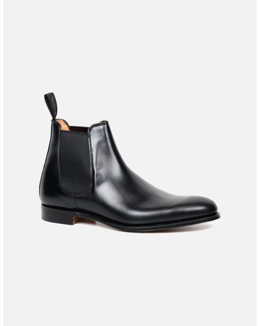 Cheaney Black Threadneedle Chelsea Boots for men