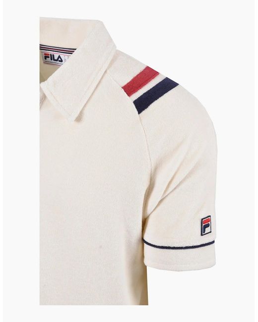 Fila Natural Massimo Terry Polo Gardenia/Garnet for men