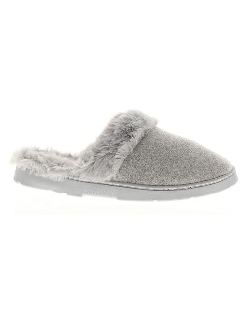 Strollers Gray Slippers Decca Slip On Mule Flat Uk Size