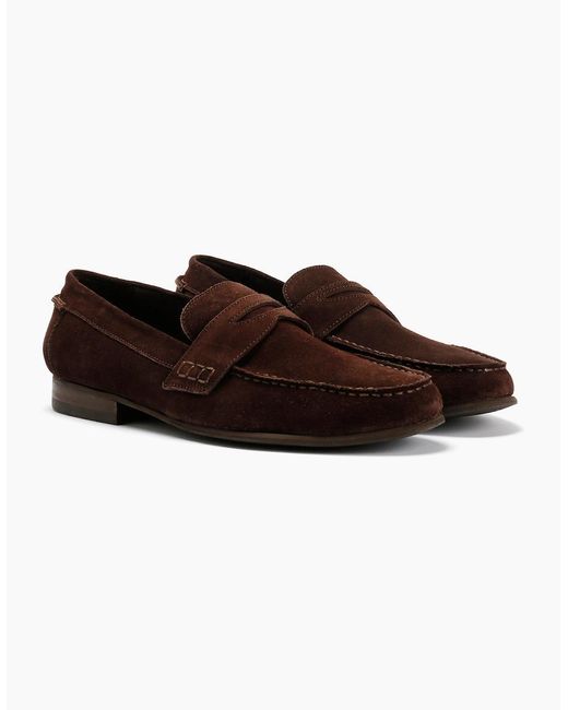 Hudson Brown Argyle Suede Loafer for men