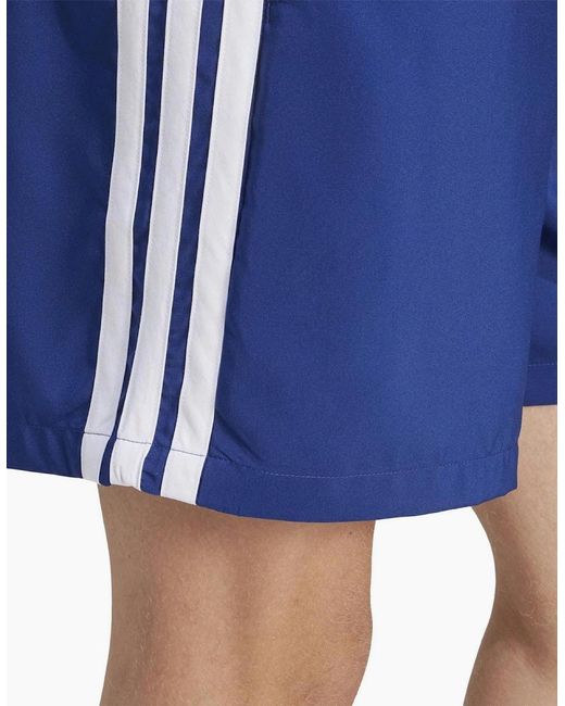 Adidas Blue Essentials 3 Stripes Shorts for men