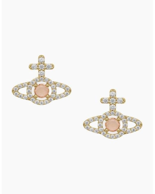 Vivienne Westwood Metallic Olympia Cz Earrings