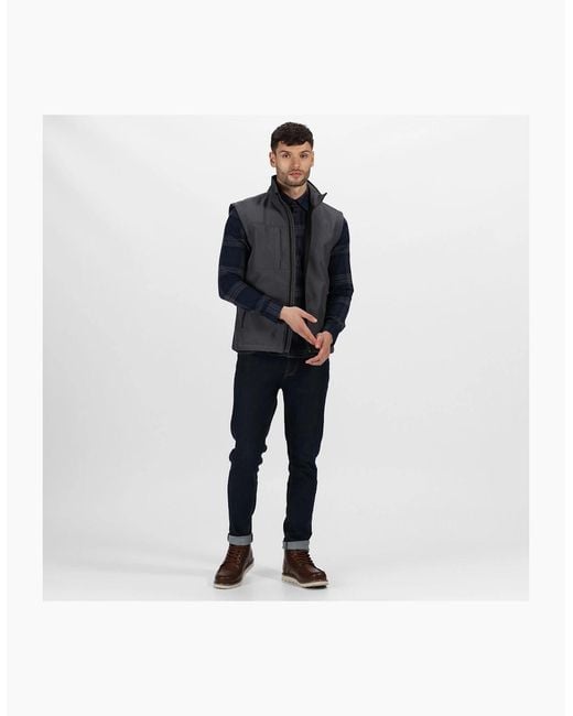 Regatta Gray Professional Softshell 3 Layer Body Warmer for men