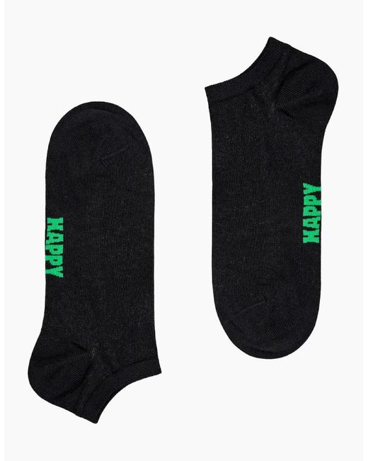 Happy Socks Black 3-Pack Solid Low Socks