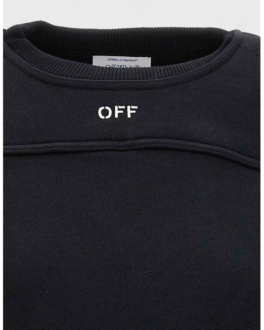 Off-White c/o Virgil Abloh Black Off Stamp Round Crop Crewneck