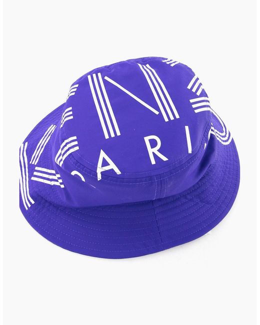 KENZO Blue Logo Bucket Hat for men