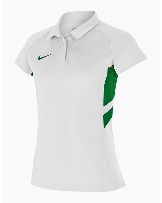 Nike White Ladies Contrast Panel Raglan Polo Shirt