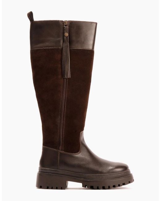 Osprey Brown London The Bramble Tall Leather Chocolate Burnish Boots