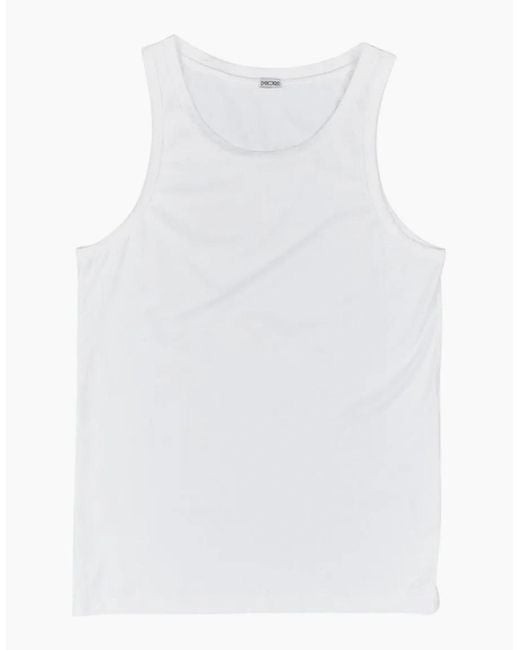 Hom White Supreme Cotton Tank Top Vest for men