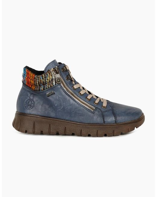 Rieker Blue Oxbridge Ankle Boots