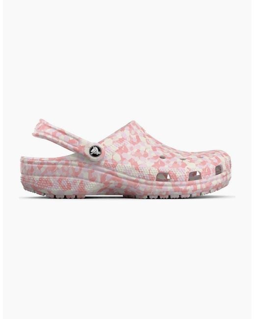 CROCSTM Pink Classic Confetti Thermoplastic Milk/Mulit Clogs