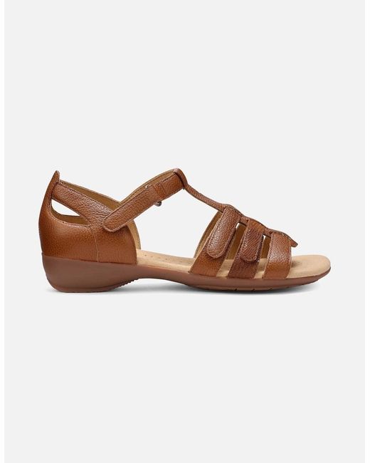 Hotter Brown Solei Wide Sandals