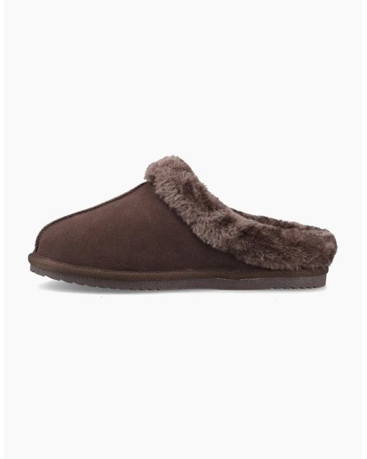 Hush Puppies Brown Amara Suede Chocolate Slippers