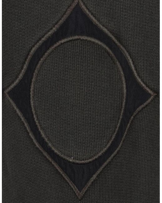 Ma Strum Black Half Zip Logo Sweat Oil Slick for men