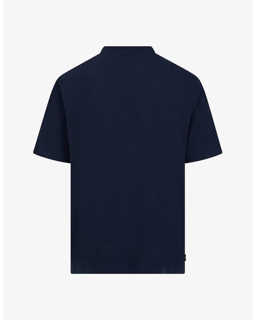 Aquascutum Blue Club Check Piping T-Shirt for men