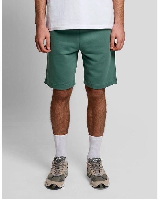 Lyle & Scott White Cotton Sweat Shorts for men