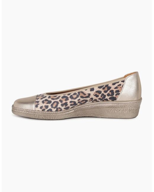 Gabor White Petunia Accent Low Heeled Pumps