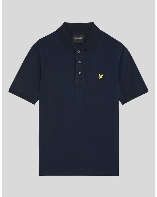 Lyle & Scott Blue Cotton Polo Shirt for men