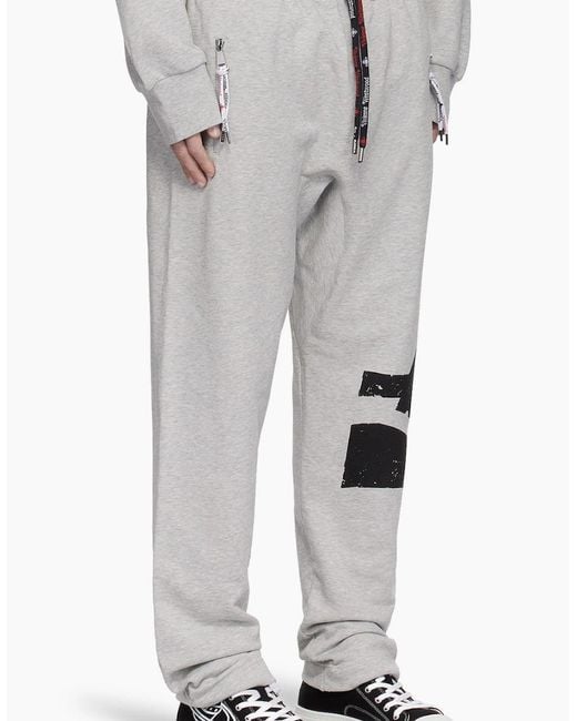 Vivienne Westwood Gray Sunken Orb Football Sweatpants for men