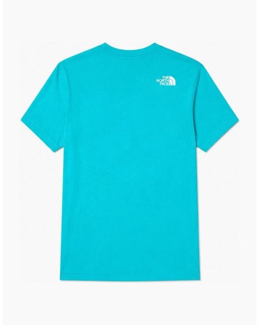 The North Face Blue M Small Box Ss T-Shirt for men