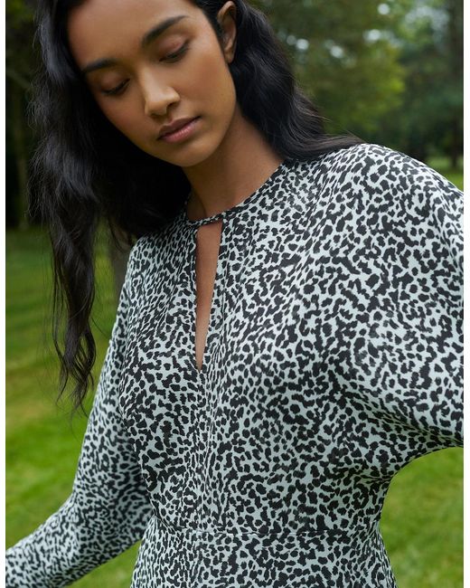 Ro&zo Green Dalmatian Print Batwing Sleeve Midaxi Dress