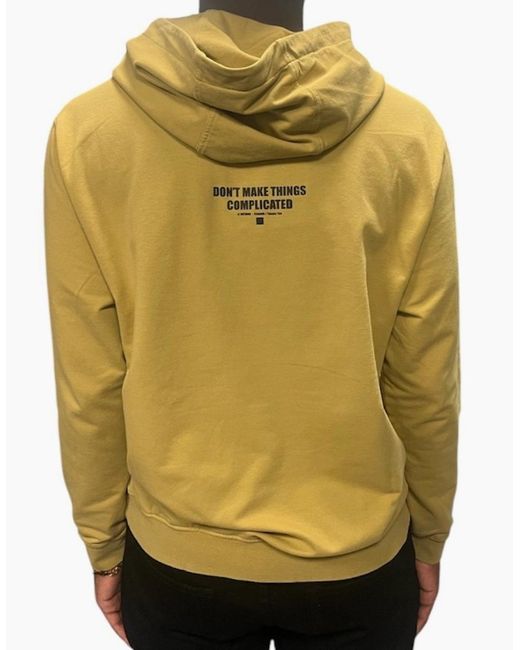 OUTHERE Yellow Small Logo Hooded Sweatshirt for men