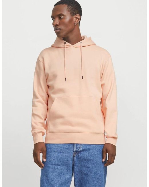 Jack & Jones Natural Regular Fit Hooded Neck Kangaroo Pocket Sweatshirt for men