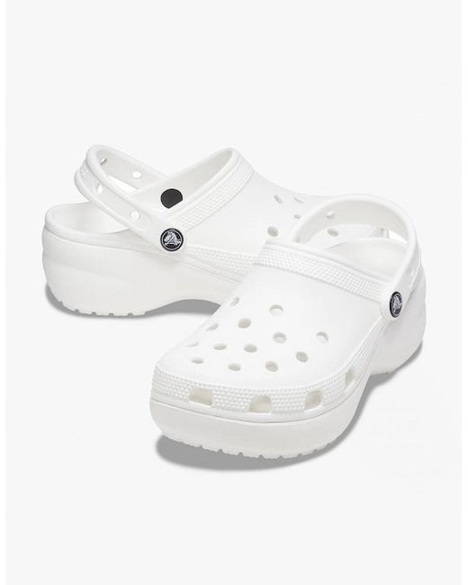 CROCSTM White 206750-100 Classic Platform Clog Clogs