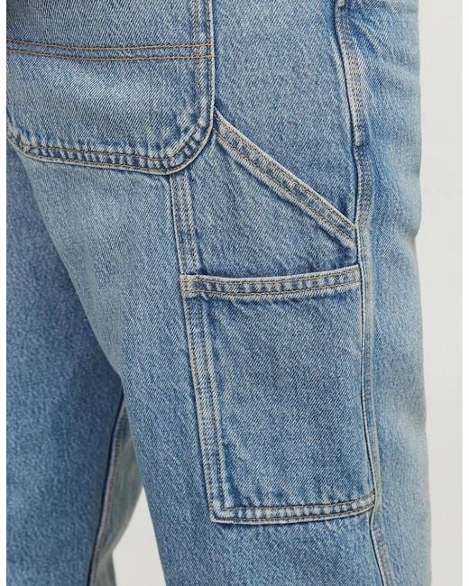 Jack & Jones Blue Eddie Carpenter Relaxed Fit Jeans for men