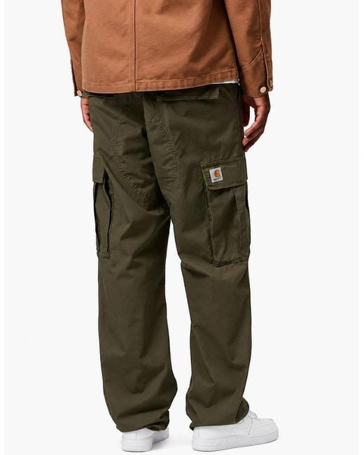Carhartt Green Regular Cargo Pant Cypress Rinsed for men