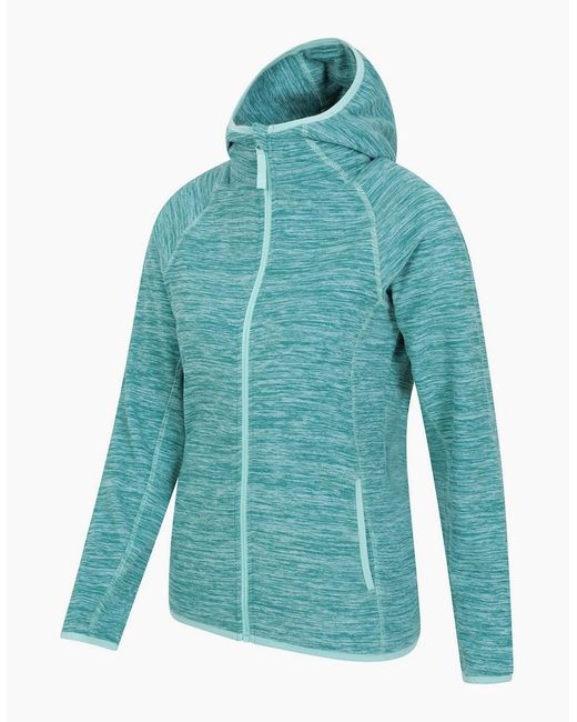 Mountain Warehouse Blue Ladies Lleyn Ii Melange Full Zip Hoodie