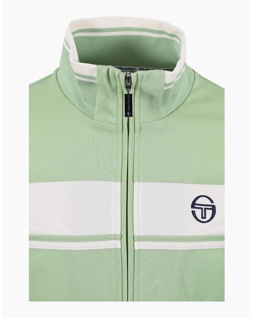 Sergio Tacchini Green Damarindo Track Top Quiet/Gardenia for men