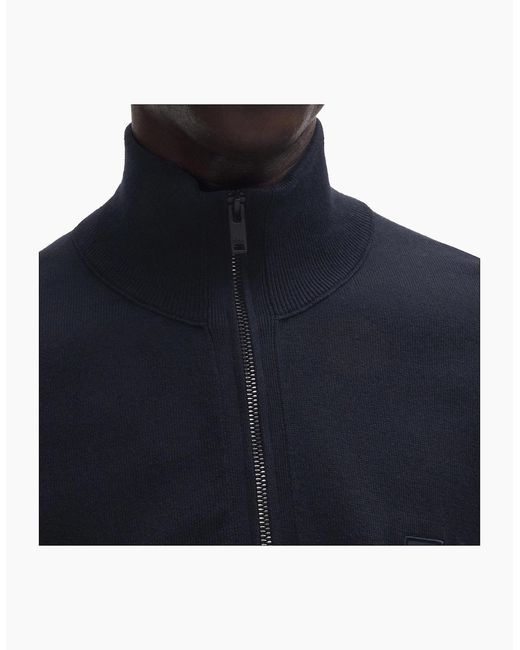 Boss Blue Boss Kanobix S Quarter Zip Knitted Sweater for men