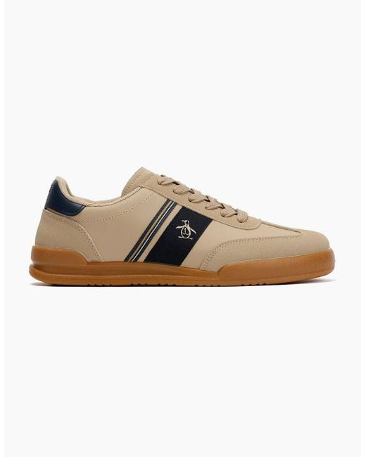 Original Penguin Brown Penguin Gaz Trainers for men