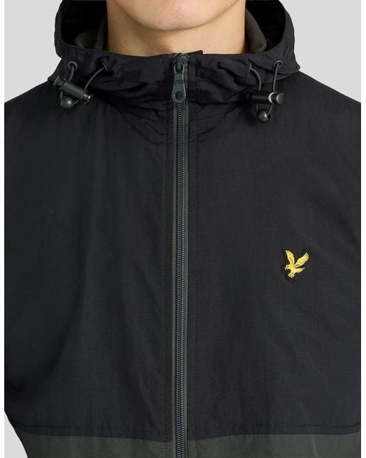 Lyle & Scott Gray Colour Block Water Resistant Jacket for men