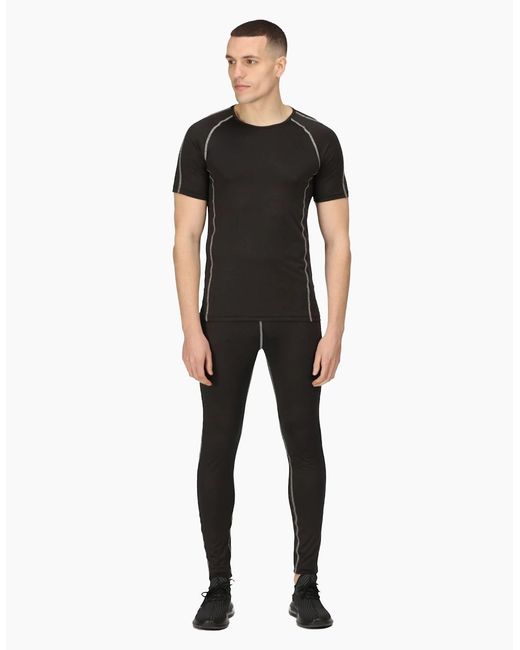 Regatta Black Professional Short-Sleeved Base Layer Top for men