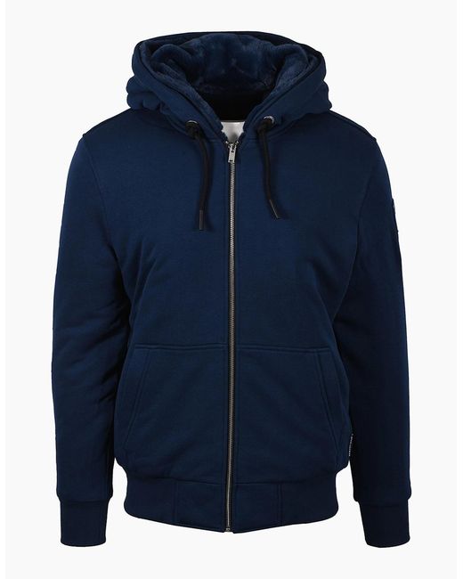 Moose Knuckles Blue Classic Bunny Hooded Full Zip Nightfall for men