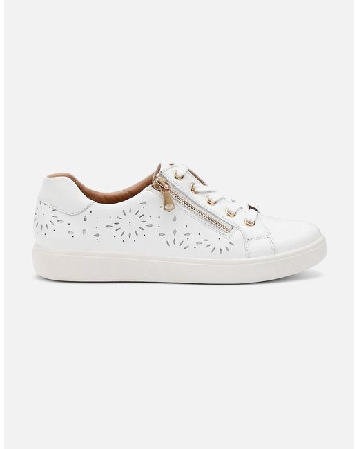 Hotter White Wonder Wide Trainers