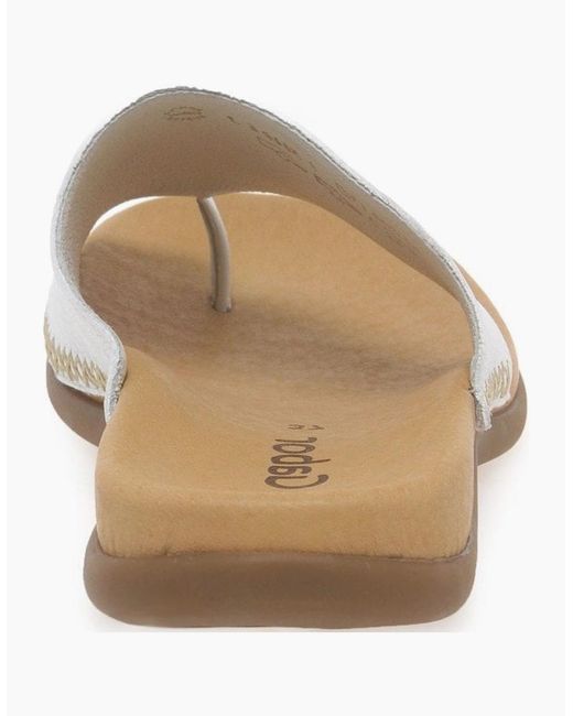 Gabor White Lanzarote Sandals