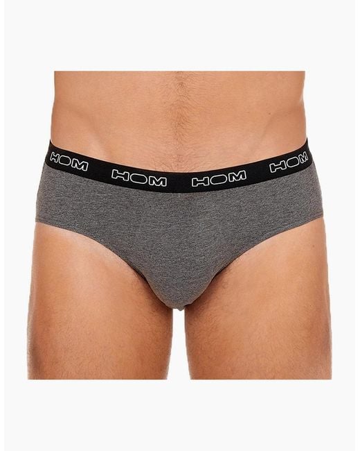 Hom Blue Boxerlines 3-Pack Basic Briefs for men