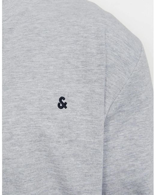 Jack & Jones Blue Paulos Solid Patterned Zip Neck Ribbed Cuff Sweat Jacket for men
