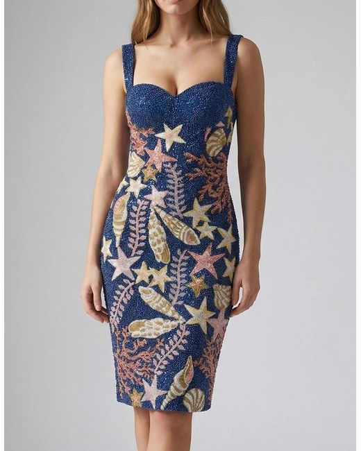 Oceanus Blue Starfish And Shell Dress